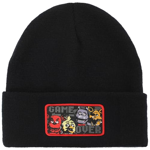 Five Nights At Freddy's Game Over Unisex Black Knit Beanie Cap