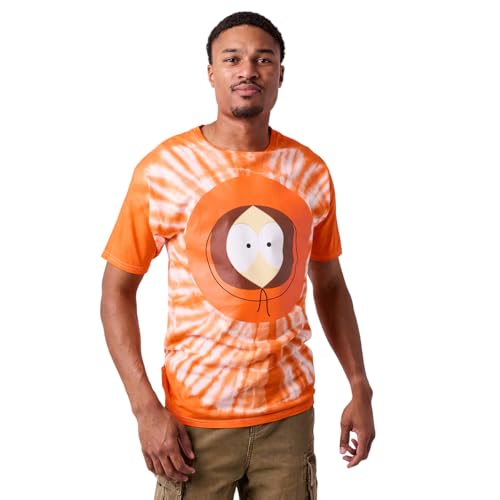 South Park Dead Kenny Big Face Adult Orange Crew Neck Short Sleeve T-shirt
