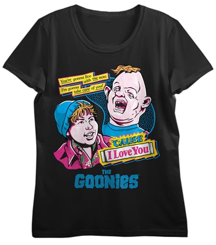 The Goonies Sloth & Chunk Women's Black Crew Neck Short Sleeve T-shirt