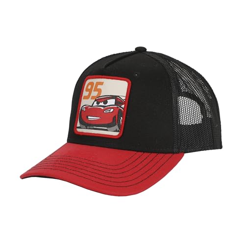 Cars Mcqueen Woven Patch Canvas And Mesh B5 Trucker