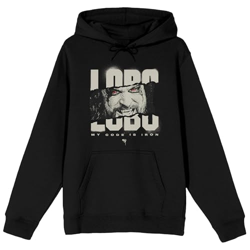 Supergirl Movie (2026) Lobo Burst My Code Is Iron Men’s Black Long Sleeve Hooded Sweatshirt