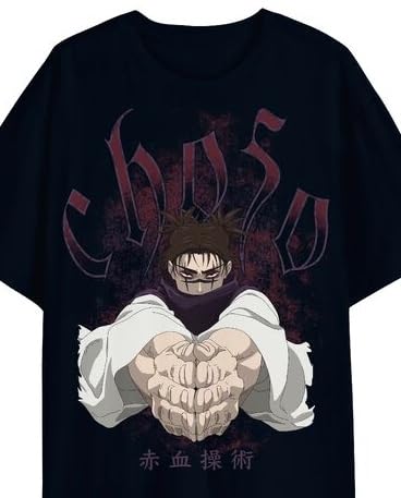 JuJutsu Kaisen - Season 2 Oversize Choso With Metallic Ink on Men's Navy Short Sleeve Tee