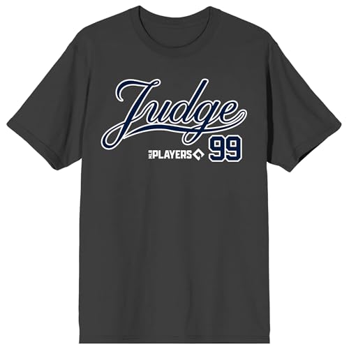 Aaron Judge 99, logo on charcoal Short Sleeve Adult T-Shirt