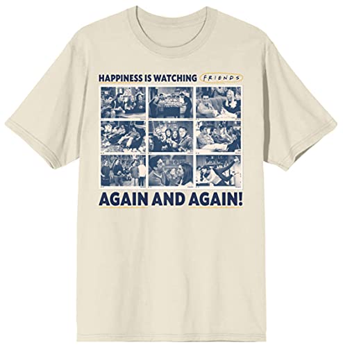 Friends Happiness is Watching Friends Again Natural T-Shirt
