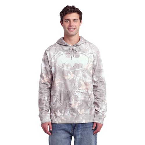Batman Bat Signal Men's Double-Sided Camo Hoodie With Kangaroo Pocket