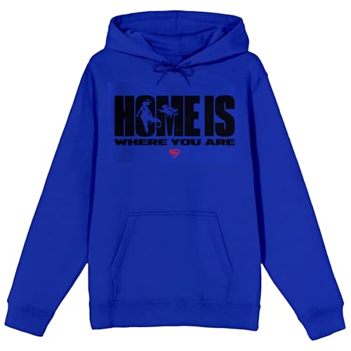 Supergirl Movie (2026) Home Is Wherever You Are Men’s Blue Long Sleeve Hooded Sweatshirt