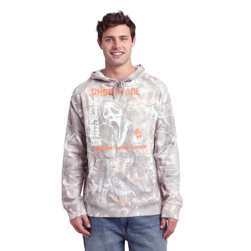 Ghostface Men's Double-Sided Camo Hoodie With Kangaroo Pocket