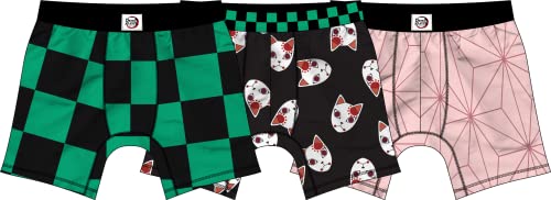 Demon Slayer Character Patterns Men's 3pk Boxer Briefs