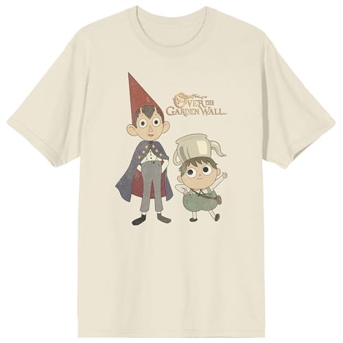 Over The Garden Wall Greg & Wirt Adult Sand Crew Neck Short Sleeve T-shirt