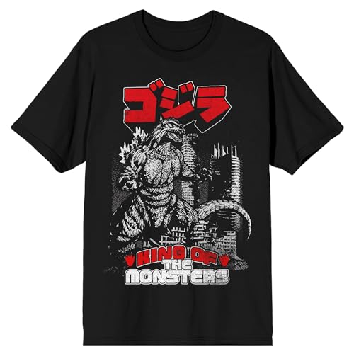 Godzilla Classic King of the Monsters Adult Black Short Sleeve Tee Shirt