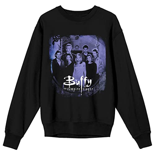 Buffy The Vampire Slayer Group Shot Long Sleeve Black Adult Sweatshirt
