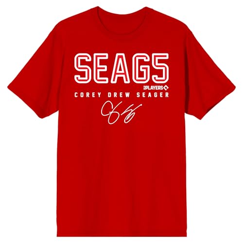 Corey Seager SEAG5 Women's Red Crew Neck Short Sleeve T-Shirt