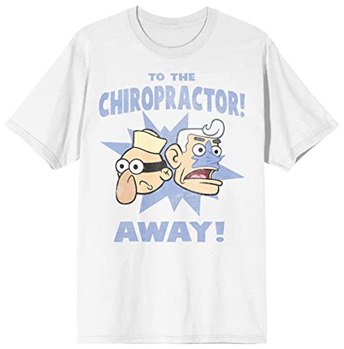 Spongebob Squarepants Barnacle Boy Chiropractor Mens White Graphic Tee