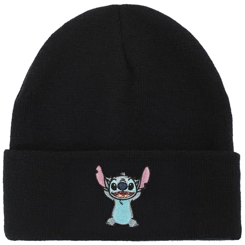 Lilo & Stitch Embroidery On Acrylic Knit Standard Cuff Beanie