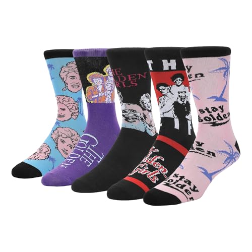 Golden Girls Adult Unisex Mixed Characters 5-Pack Socks
