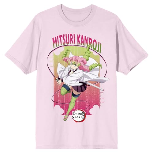 Demon Slayer Infinity Castle Mitsuri Kanjori Adult Cradle Pink Crew Neck Short Sleeve T-shirt