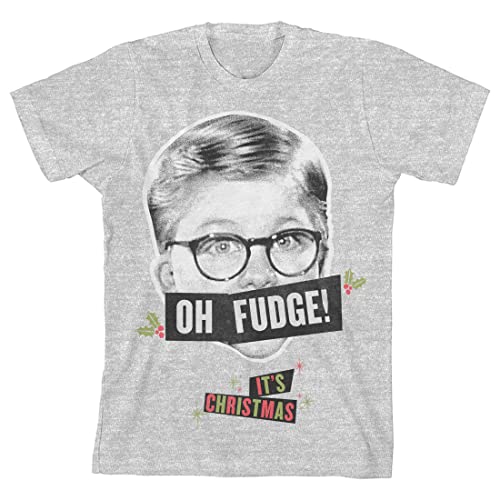 A Christmas Story Oh Fudge! Boy's Heather Grey T-shirt