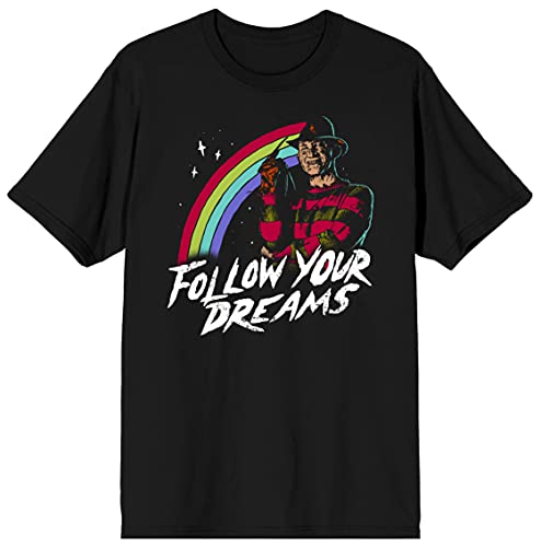 Freddy Krueger Follow Your Dreams Mens Black Graphic Tee