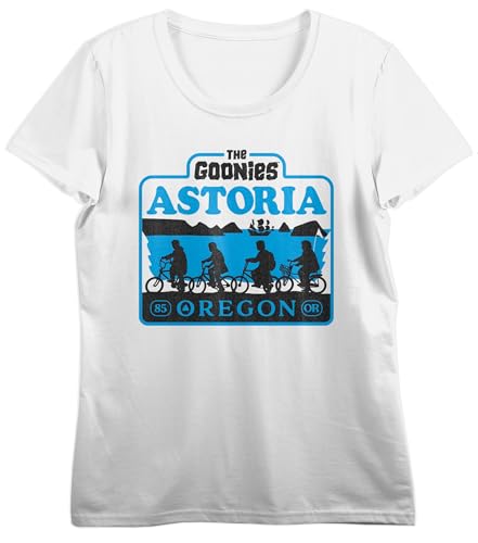 The Goonies Astoria Oregon Women's White Crew Neck Short Sleeve T-shirt