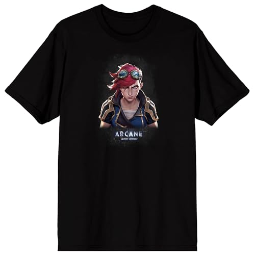 Arcane: League of Legends Vi Close-Up Graphic Men's Black Short Sleeve Tee