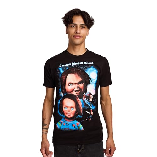 Chucky I'm Your Friend To The End Men's Black Crew Neck Short Sleeve T-shirt