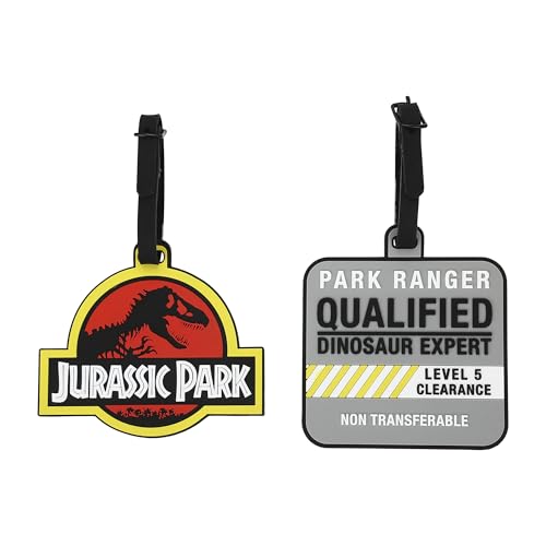 Jurassic Park Qualified Dinosaur Expert Molded Rubber Luggage Tags (Set of 2)