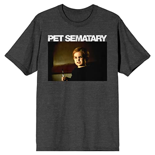 Pet Sematary Gage Creed Screenshot Men's Charcoal Heather Gray Short Sleeve Crew Neck Tee