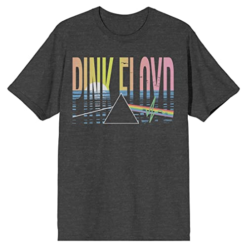 Pink Floyd Sea Design Logo Men's Charcoal Heather Gray Graphic Tee