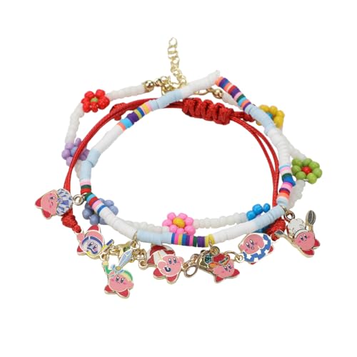 Kirby Copy Abilities 3-Pack Multi-Charmed Bracelet