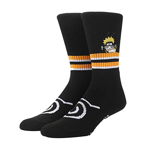 Naruto Shippuden Naruto Eating Ramen Men's Athletic Crew Socks