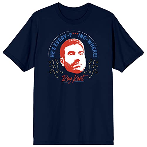 Ted Lasso Roy Kent Head He's Every-F***ing-Where Men's Navy Blue Graphic Tee