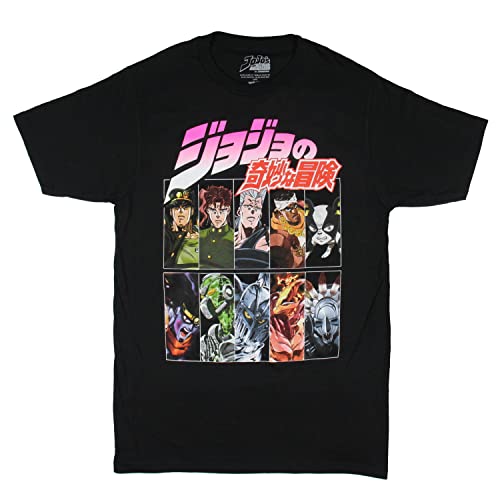 JoJo's Bizarre Adventure Stardust Crusaders Joestar Group Black Short-Sleeve T-Shirt