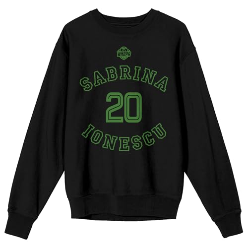 WNBPA Sabrina Ionescu 20 Women's Black Crew Neck Long Sleeve Sweatshirt