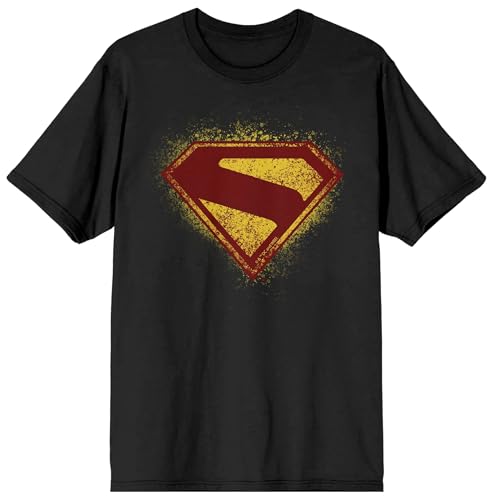 Superman 2025 Logo Adult Black Crew Neck Short Sleeve T-shirt