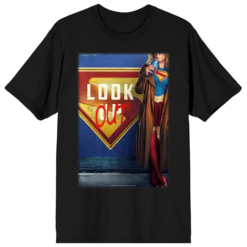 Supergirl Movie (2026) Look Out Poster Art Men’s Black Crew Neck Short Sleeve T-shirt