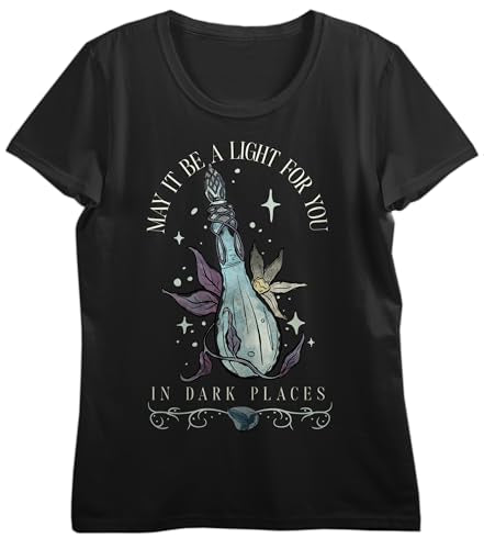 Lord Of The Rings May It Be A Light For You In Dark Places Women's Black Crew Neck Short Sleeve T-shirt