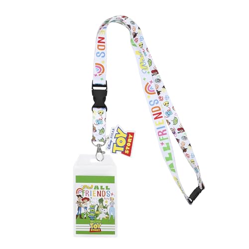 Toy Story We're All Friends 22-inch Lanyard with Clear ID Sleeve and Rubber Charm