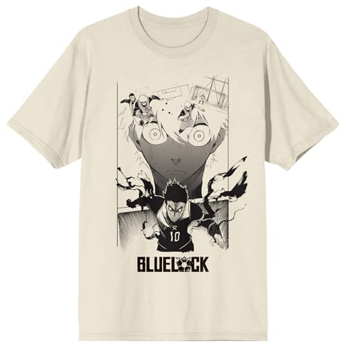 Blue Lock Manga Isagi Baro Aura Vision Crew Neck Short Sleeve Natural Men's T-shirt