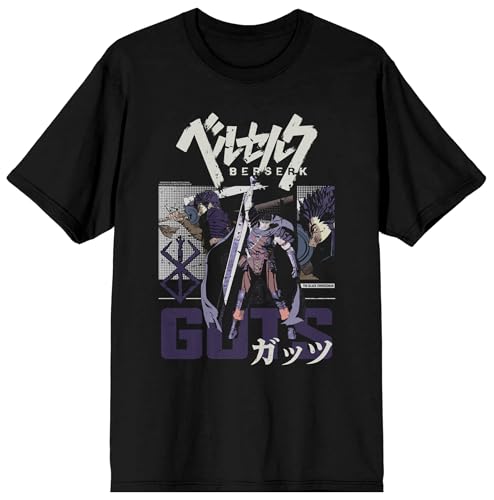 Berserk Guts Slick Squad Kanji Men's Black Short Sleeve Tee