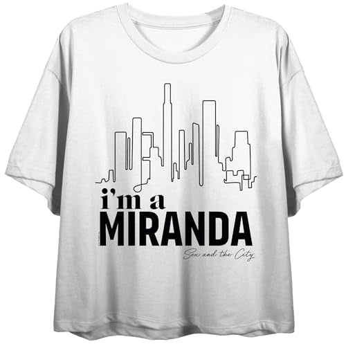 Sex and the City I'm A Miranda Women's White Crop Tee