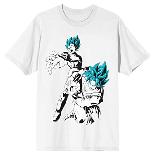 Dragon Ball Super Goku Vegeta Anime Men's White T-Shirt