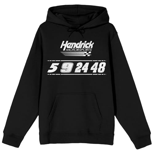 Hendrick Motorsports 5 9 24 48 Adult Black Long Sleeve Hooded Sweatshirt