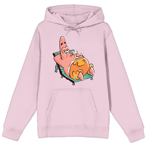 SpongeBob Squarepants Patrick Star Lounging Adult Pink Hoodie