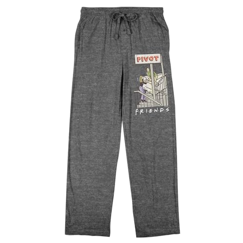 Friends TV Illustrated Pivot Scene Men's Gray Heather Sleep Pajama Pants