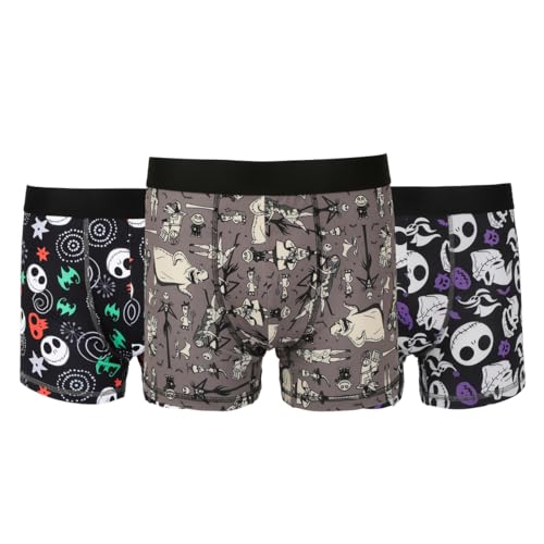 Nightmare Before Christmas Jack Skellington Spooky Icons Men's 3-Pack Boxer Briefs