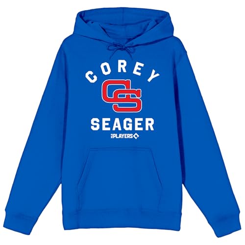 MLBPA CS Corey Seager Adult Royal Blue Long Sleeve Hooded Sweatshirt