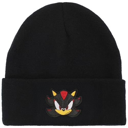 Sonic The Hedgehog Shadow Embroidery Acrylic Knit Standard Cuff Beanie