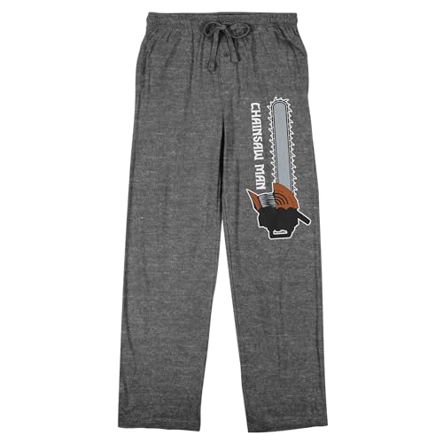 Chainsaw Man Men's Heather Gray Sleep Pajama Pants