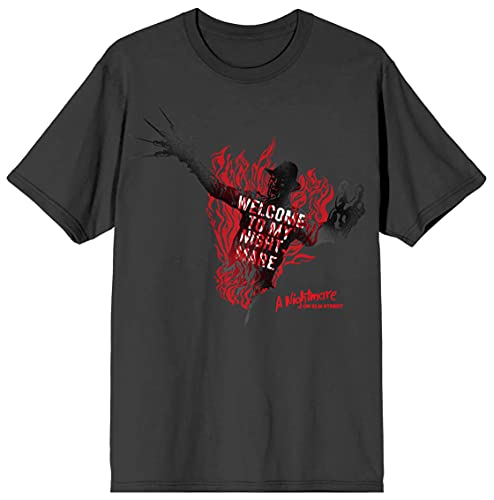 Nightmare on Elm Street Welcome to My Nightmare Men's Charcoal Gray Graphic Tee