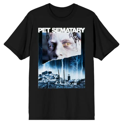 Pet Sematary Movie Poster Crew Neck Short Sleeve Men's Black T-shirt